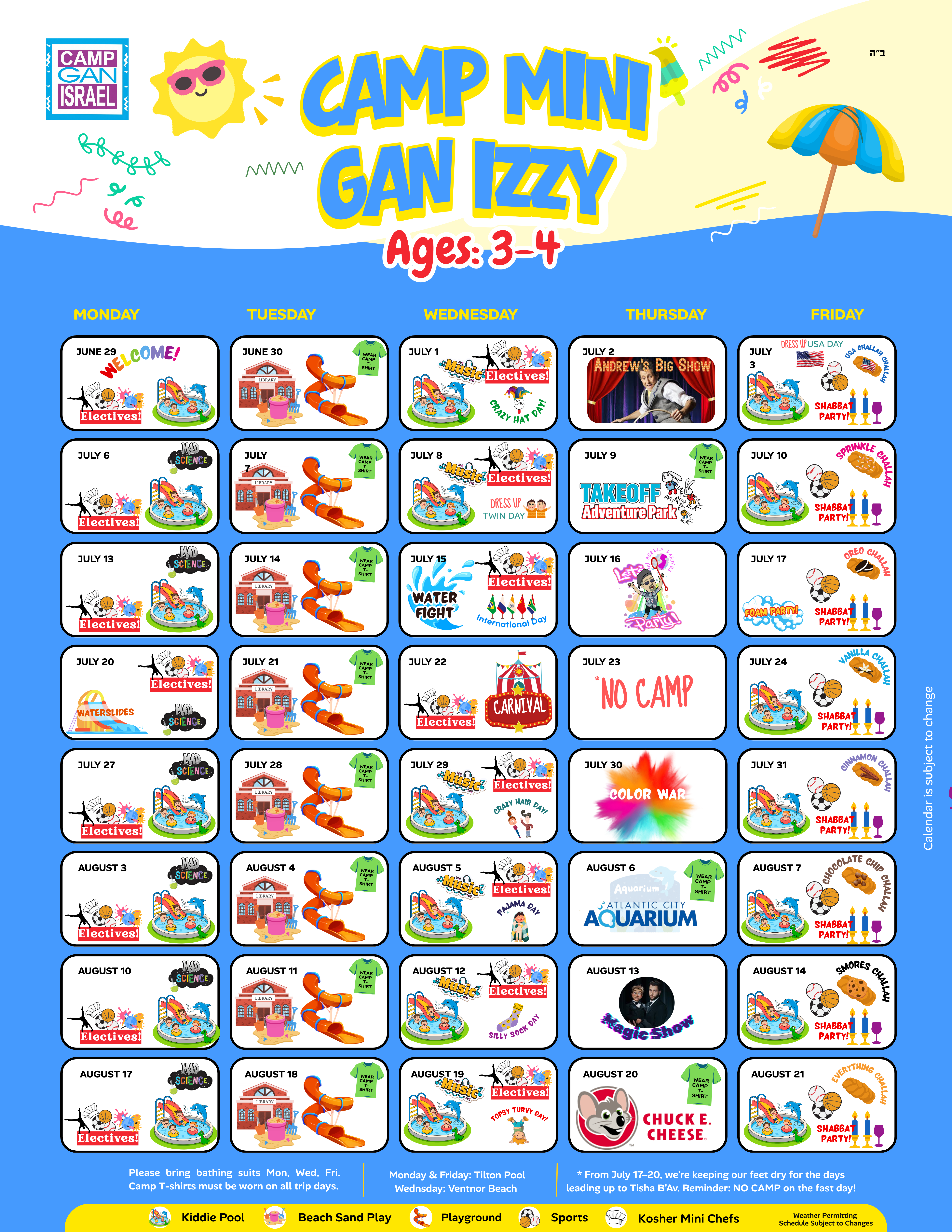 Mini Gan Izzy Calendar 2026